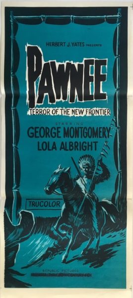 Pawnee Australian daybill poster R70s