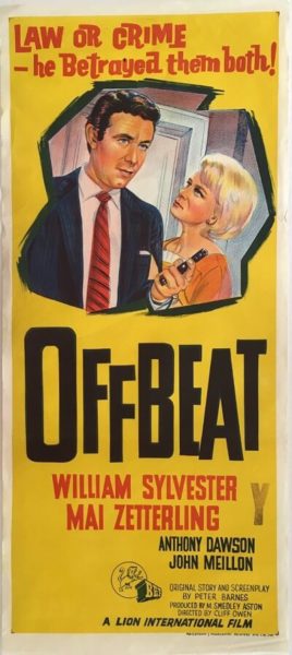 offbeat daybill OBT63DB1 (1) offbeat australian daybill poster 1963 OBT63DB1, staring mai zetterling, william sylvester