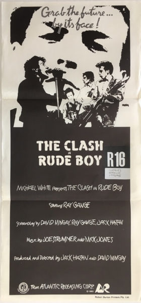rude boy the clash 1980 australian daybill poster DB2 rude boy the clash 1980 australian daybill poster DB2