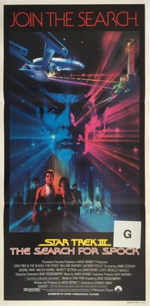 star trek 3 the search for spock australian daybill poster 1984 star trek 3 the search for spock australian daybill poster 1984