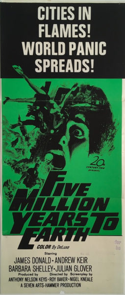 five million years to earth australian daybill poster five million years to earth australian daybill poster 1967 Quatermass and the Pit