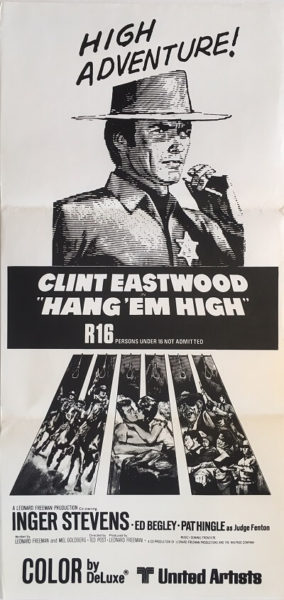 hang em high nz daybill poster hang em high nz daybill poster 1968 clint eastwood
