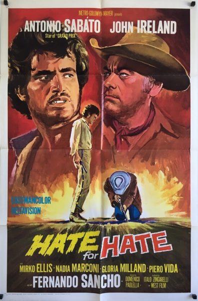 hate for hate US one sheet poster western cowboy hate for hate US one sheet poster western cowboy 1967