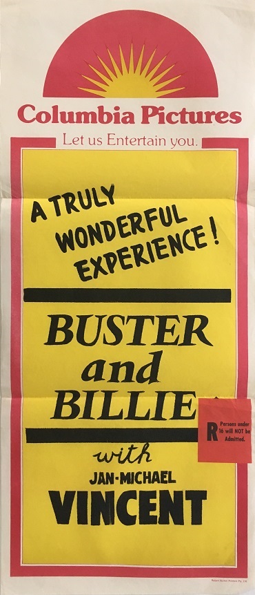 Buster and Billie (Columbia, 1974). Folded, Very Fine. One Sheet