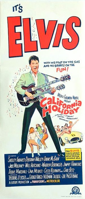 Elvis Presley California Holiday Australian Daybill Movie Poster Edited Edited