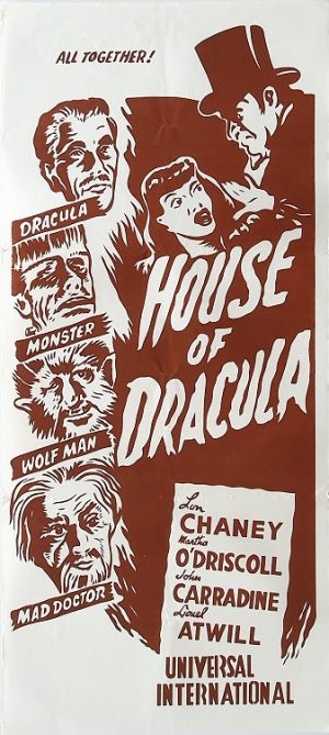 House Of Dracula Australian Rerelease Daybill Movie Poster (1)