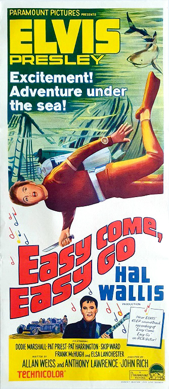 Elvis Presley Easy Come Easy Go Australian Daybill Movie Poster