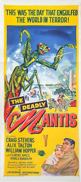 The Deadly Mantis Australian Daybill Movie Poster