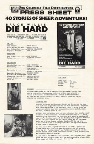 Die Hard Australian Press Sheet (1)