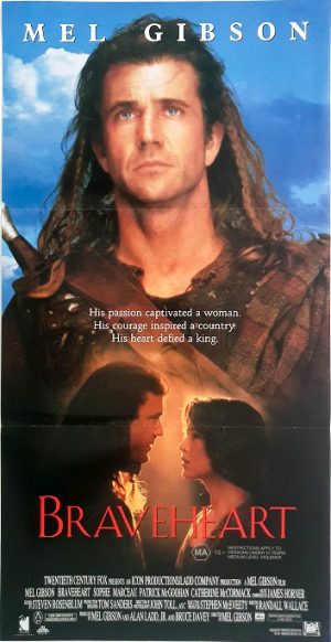 Braveheart Australian Daybill Movie Poster Mel Gibson