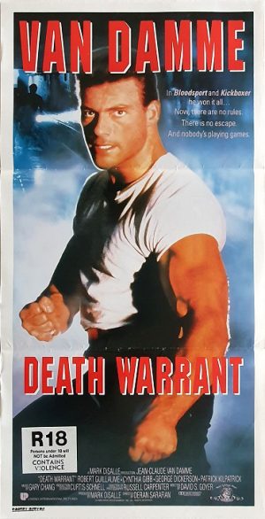 Death Warrant Australian Daybill Movie Poster