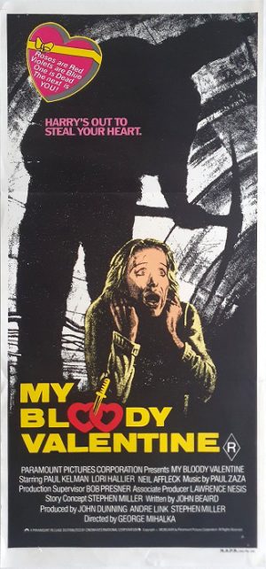 My Bloody Valentine Australian Daybill Movie Poster