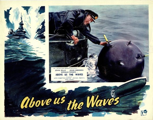 Above Us The Waves Uk Lobby Card John Mills Ww2 Film Submarines (8)