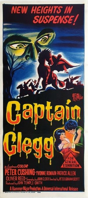 Captain Clegg Australian Daybill Movie Poster Night Creatures Hammer Horror