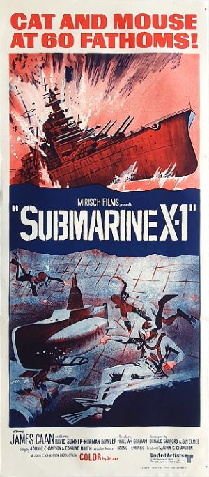 Submarine X1 Australian Daybill Movie Poster (1)