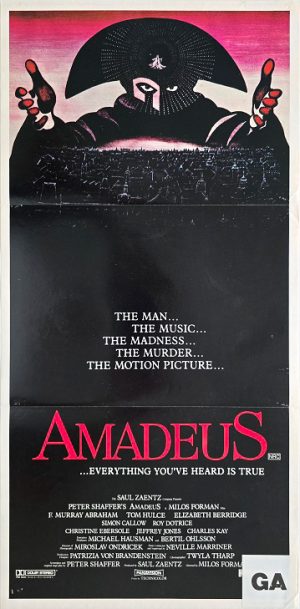 Amadeus Australian Daybill Movie Poster