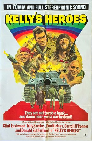 Kellys Heroes Us One Sheet Movie Poster Clint Eastwood Don Rickles Telly Savalas Donald Sutherland (1)