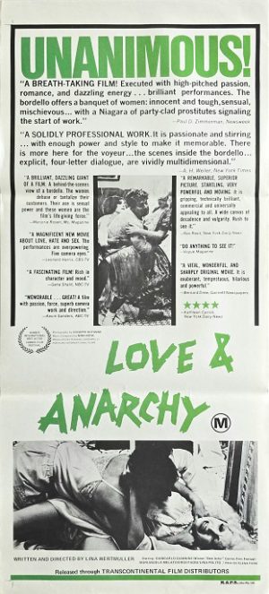 Love Anarchy Australian Daybill Movie Poster