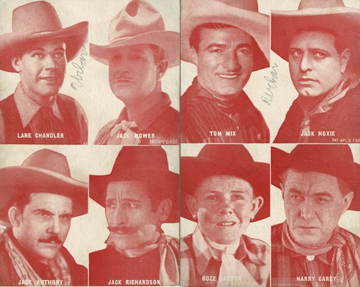 1920s Cowboy Actor Postcards Tom Mix Jack Hoxie Buzz Barton Harry Carey Lane Chandler Jack Mower (2)