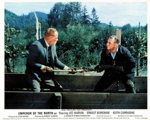 Emperor Of The North Uk Front Of House Card 8 X 10 Lee Marvin Ernest Borgnine