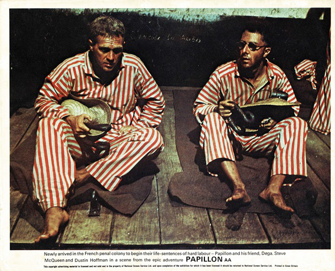 Papillon Uk Front Of House Card 8 X 10 Steve Mcqueen Dustin Hoffman (1) Papillon Uk Front Of House Card 8 X 10 Steve Mcqueen Dustin Hoffman (1)