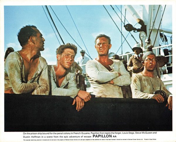 Papillon Uk Front Of House Card 8 X 10 Steve Mcqueen Dustin Hoffman (3) Papillon Uk Front Of House Card 8 X 10 Steve Mcqueen Dustin Hoffman (3)