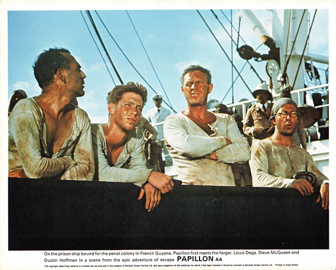 Papillon Uk Front Of House Card 8 X 10 Steve Mcqueen Dustin Hoffman (3) Papillon Uk Front Of House Card 8 X 10 Steve Mcqueen Dustin Hoffman (3)