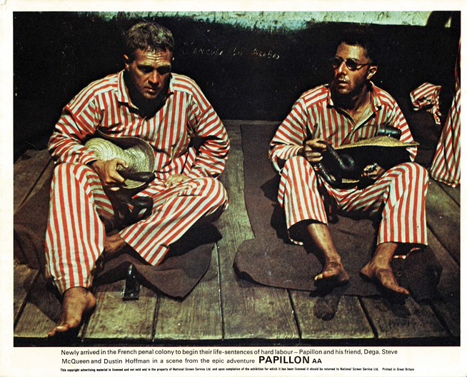 Papillon Uk Front Of House Card 8 X 10 Steve Mcqueen Dustin Hoffman (5)