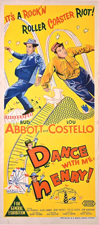 Dance With Me Henry Australian Daybill Movie Poster Bud Abbott Lou Costello