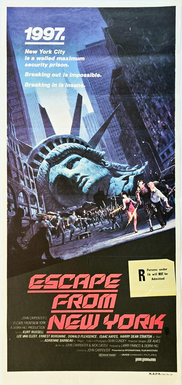 Escape From New York Australian Daybill Movie Poster (1)