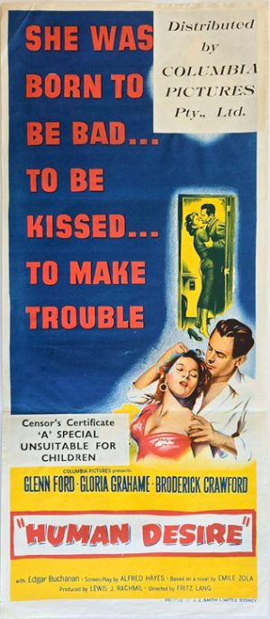 Human Desire Australian Daybill Movie Poster (3)