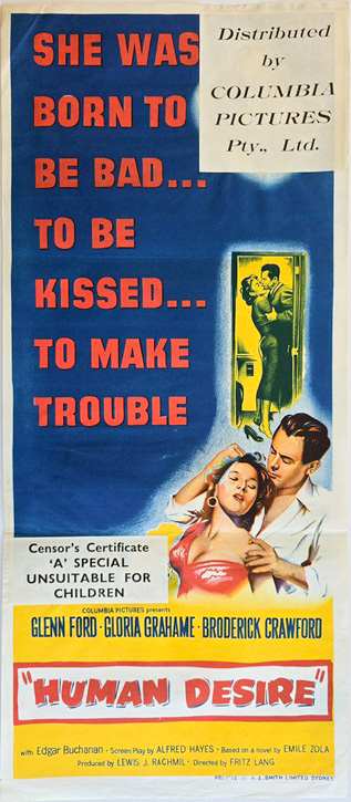 Human Desire Australian Daybill Movie Poster (3)