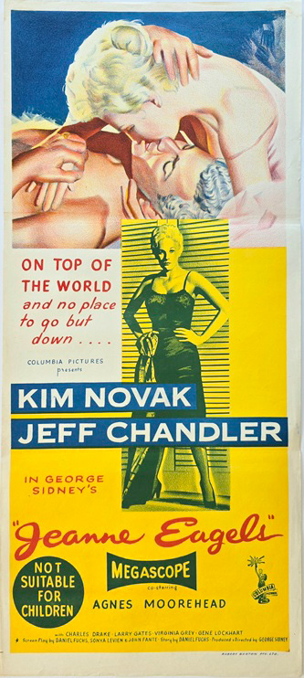 Jeanne Eagels Australian Daybill Movie Poster Kim Novak (1)