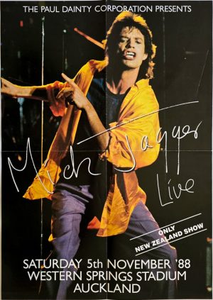 Mick Jagger 1988 Auckland Concert Poster (1)