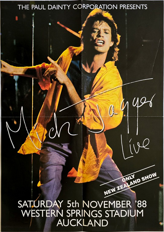 Mick Jagger 1988 Auckland Concert Poster (1)