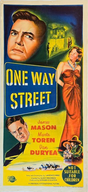 One Way Street Australian Daybill Movie Poster James Mason 1950 (1)
