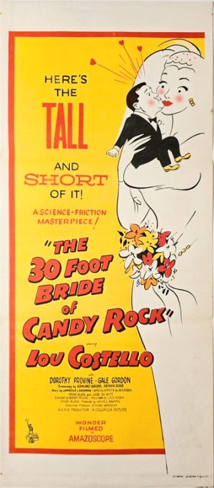 The 30 Foot Bride Of Candy Rock Australian Daybill Movie Poster Lou Costello (1)