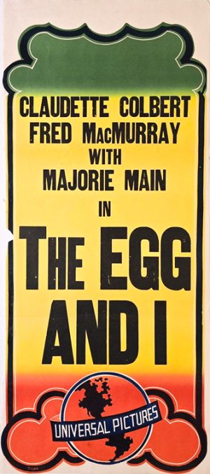 The Egg And I New Zealand Daybill Stock Movie Poster Claudette Colbert (1)