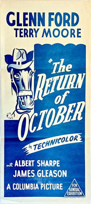 The Return Of October Australian Daybill Movie Poster Glenn Ford
