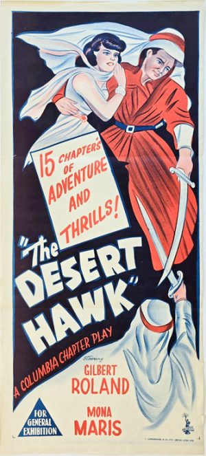 The Desert Hawk Serial Rerelease Australian Daybill Movie Poster (1)