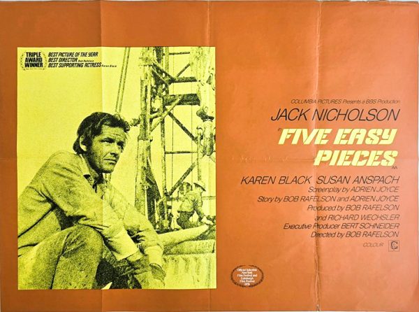 Five Easy Pieces Uk Quad Movie Poster Jack Nicholson (1) Five Easy Pieces Uk Quad Movie Poster Jack Nicholson (1)