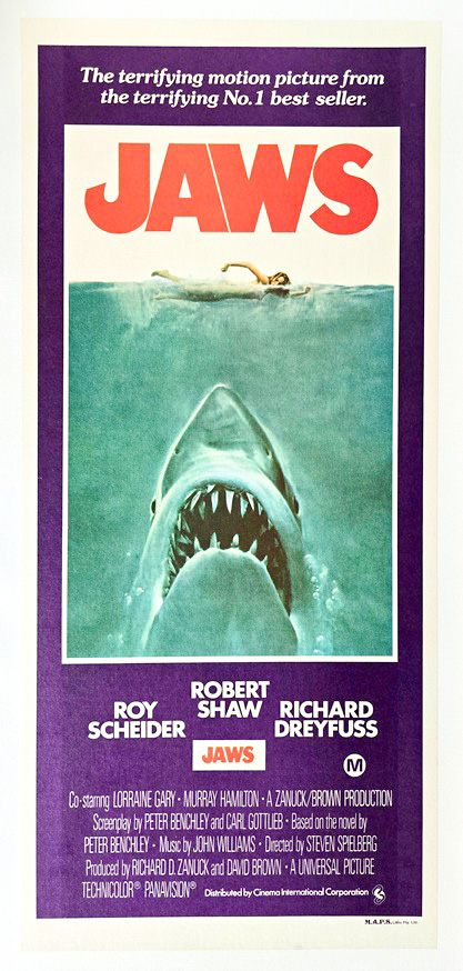 Jaws Australian Daybill Movie Poster Jaws Australian Daybill Movie Poster