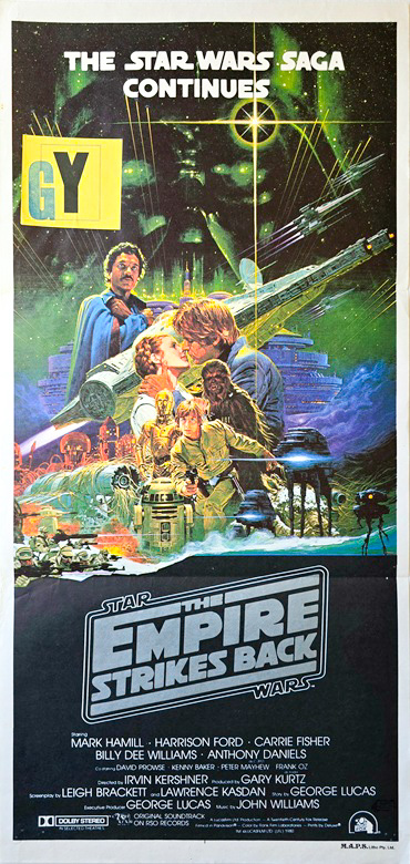 The Empire Strikes Back Australian Daybill Movie Poster New Zealand Rated (1)