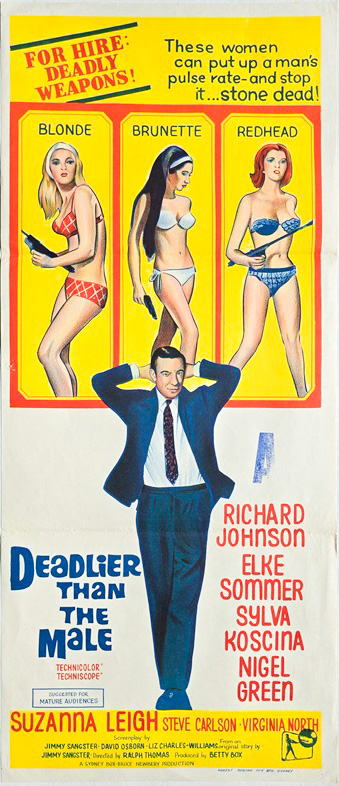 Deadlier Than The Male Australian Daybill Movie Poster (1)