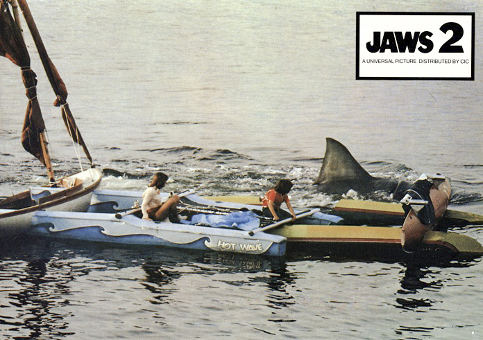 Jaws 2 German English Use Lobby Card (2)