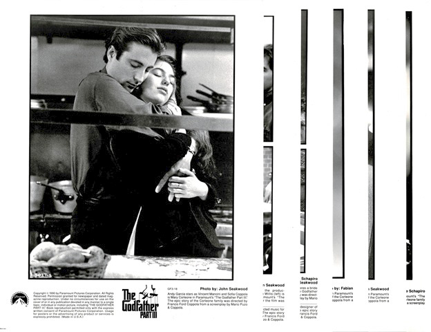 The Godfather Part 3 8 X 10 Stills X 6 (1) The Godfather Part 3 8 X 10 Stills X 6 (1)