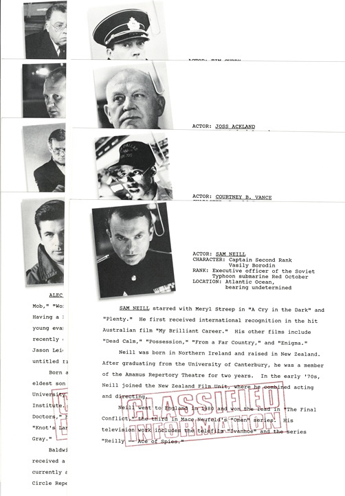 The Hunt For Red October Cast Biographies (1)